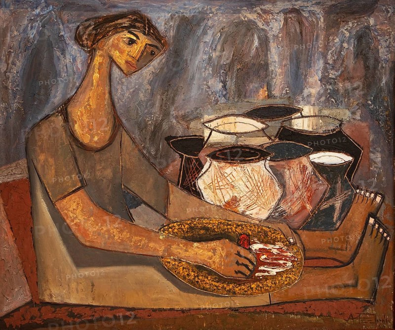 Painting by Antonio Padrón, Casa Antonio Padrón Museum, Gáldar, Las Palmas Province, Gran Canaria, Canary Islands, Spain