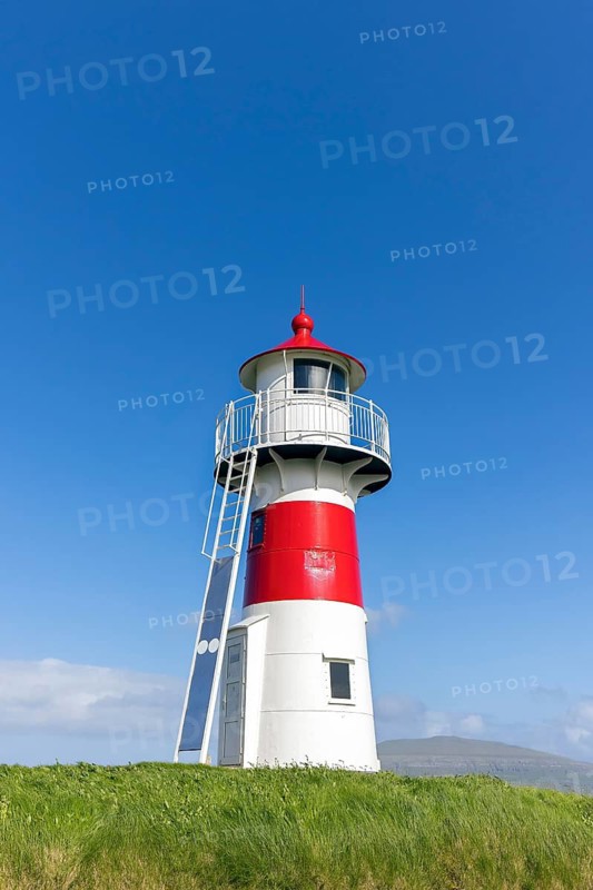Skansin lighthouse on the historic fortress in Tórshavn, capital of the Faroe Islands, Faroes, archipelago in the North Atlantic Ocean