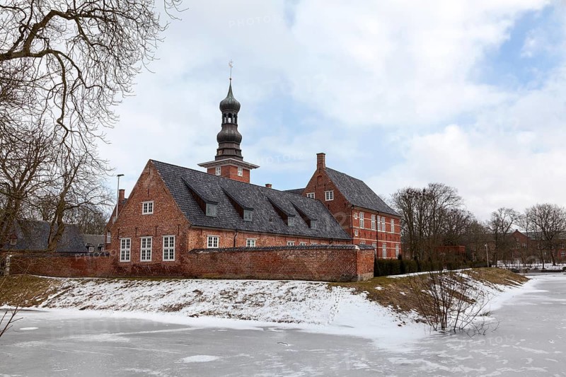 Husum Castle in winter, Husum, Schleswig-Holstein, Germany