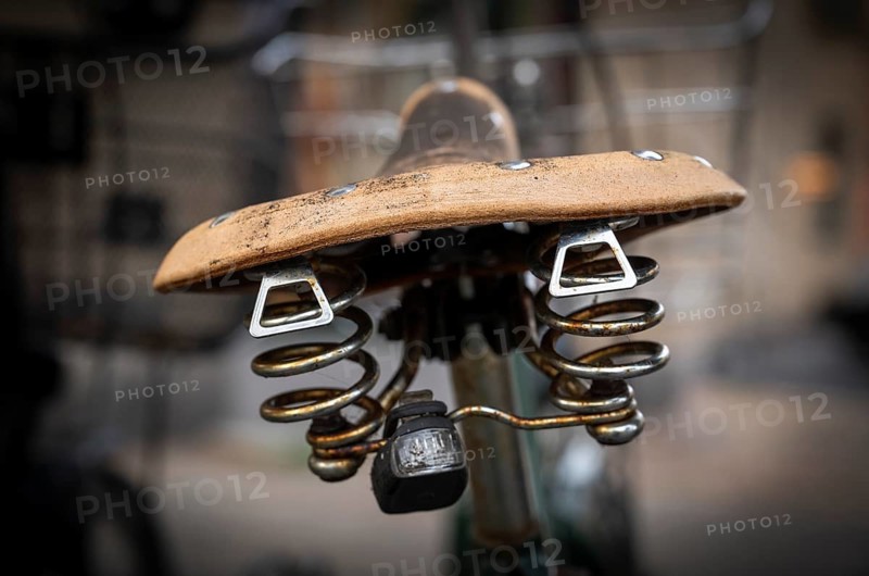 Older, rusty bicycle saddle, Copenhagen, Denmark