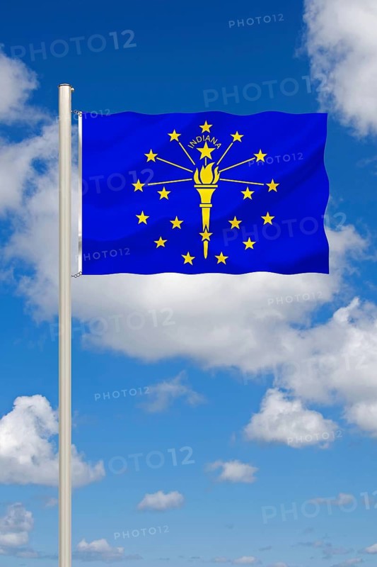 The flag of Indiana, USA, Studio