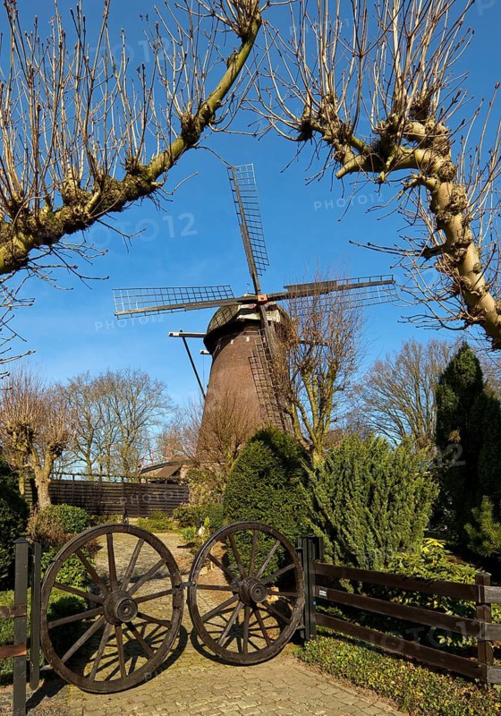 Old mill in the Dong, Neukirchen-Vluyn, Lower Rhine, North Rhine-Westphalia, Germany