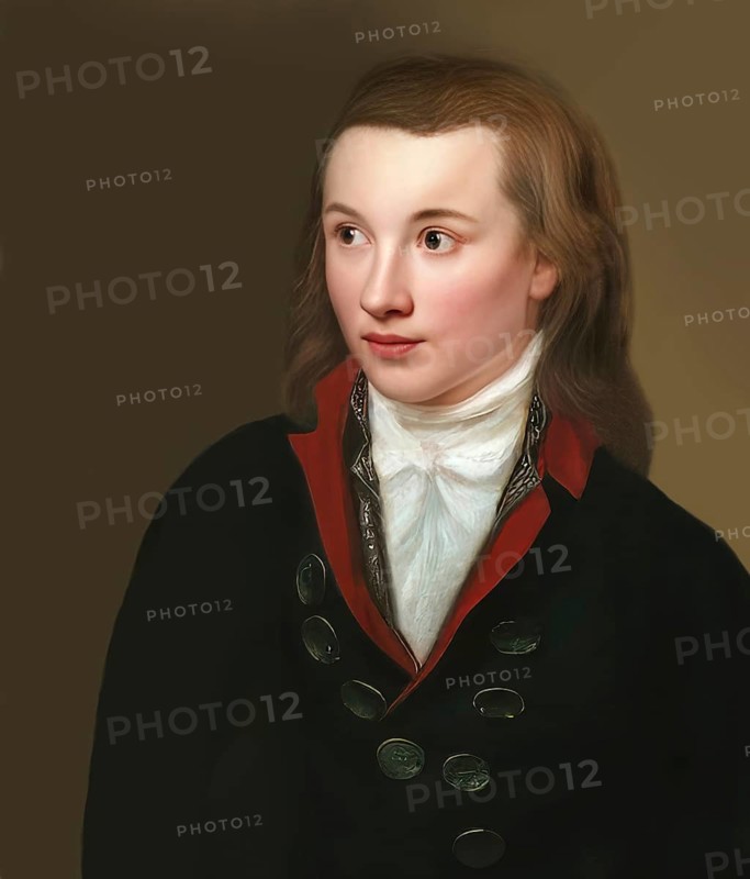 Portrait of Georg Philipp Friedrich Freiherr von Hardenberg, pseudonym and pen name Novalis, 1772 - 1801, German poet of Early German Romanticism, digitally edited