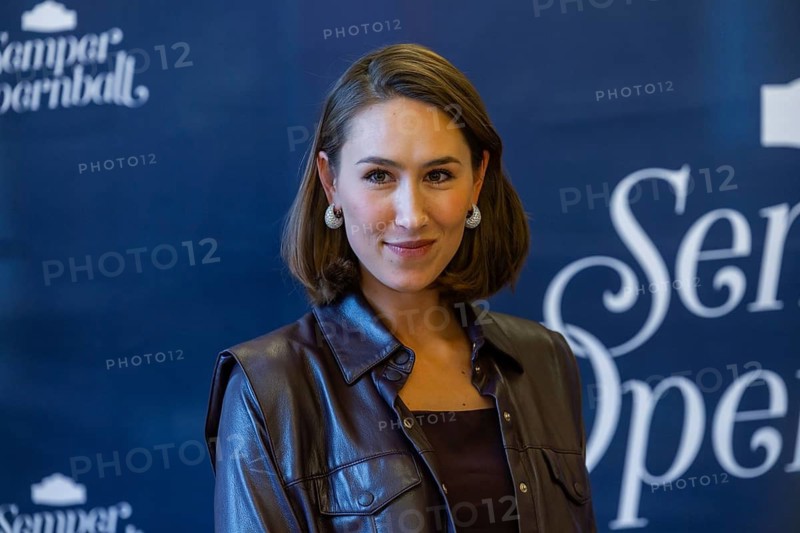 Media appointment in front of the Semper Opera Ball 2026, Valerie Eickhoff, CHOROS Prize winner, Dresden, Saxony, Germany