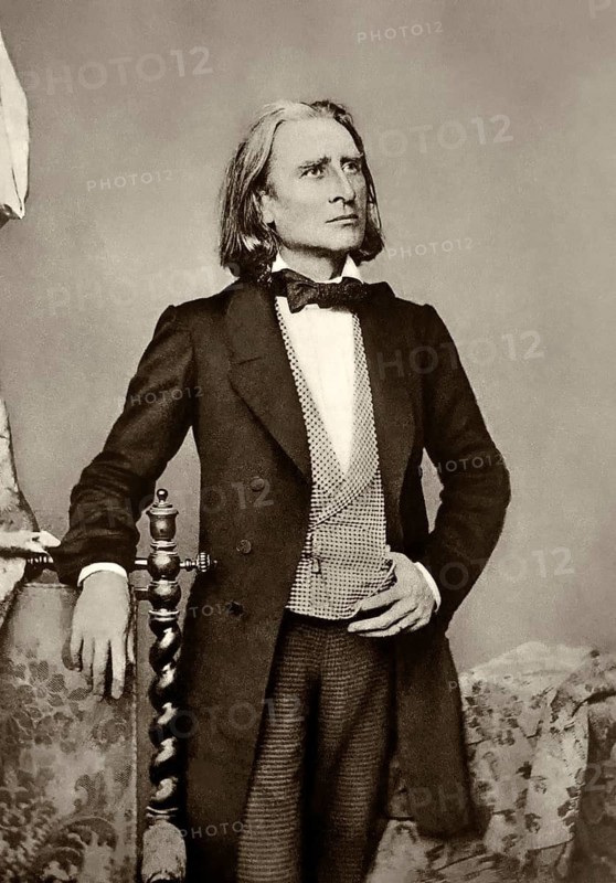 Portrait of Franz Liszt, 1811-1886, Hungarian composer, virtuoso pianist