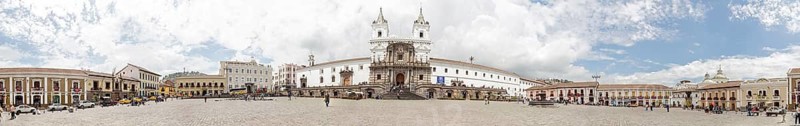 Plaza de San Francisco, 360 degree panorama, Quito, Ecuador