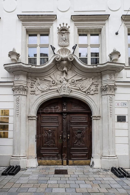 Entrance to the Austrian Embassy, Old Town Bratislava, Slovakia