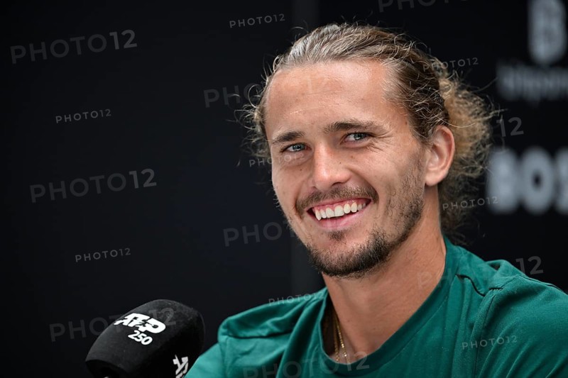 Press conference, PK, portrait, Alexander Zverev GER, smiles, tennis, ATP 250, BOSS Open 2025, Stuttgart, Baden-Württemberg, Germany