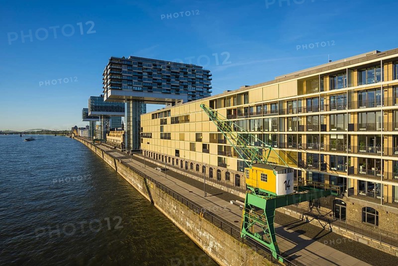 Crane Houses, Rheinau Harbour, Cologne, North Rhine-Westphalia, Germany