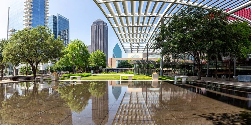 Dallas Performing Arts Center Theatre Building Panorama in Texas Dallas, USA