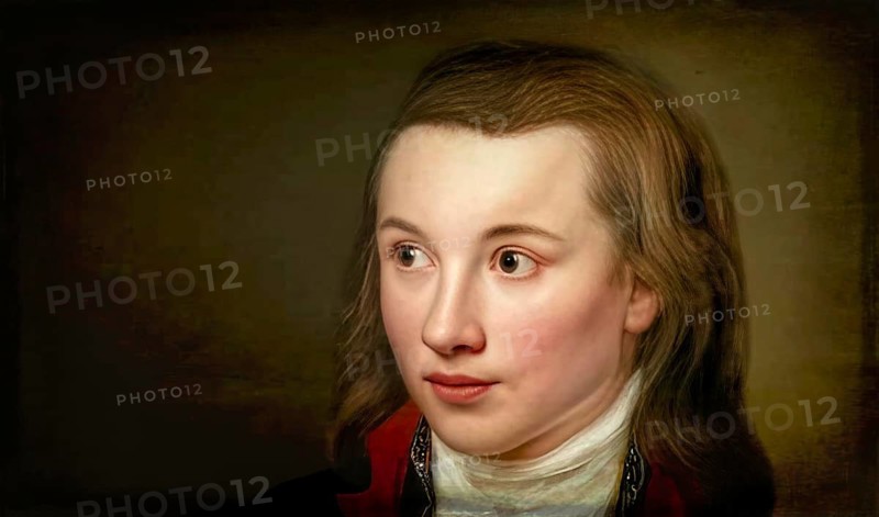 Portrait of Georg Philipp Friedrich Freiherr von Hardenberg, pseudonym and pen name Novalis, 1772 - 1801, German poet of Early German Romanticism, digitally edited