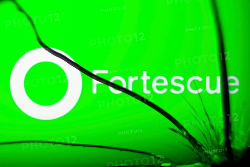 Fortescue logo is visible on the broken glass. Fortescue is a global metal mining company