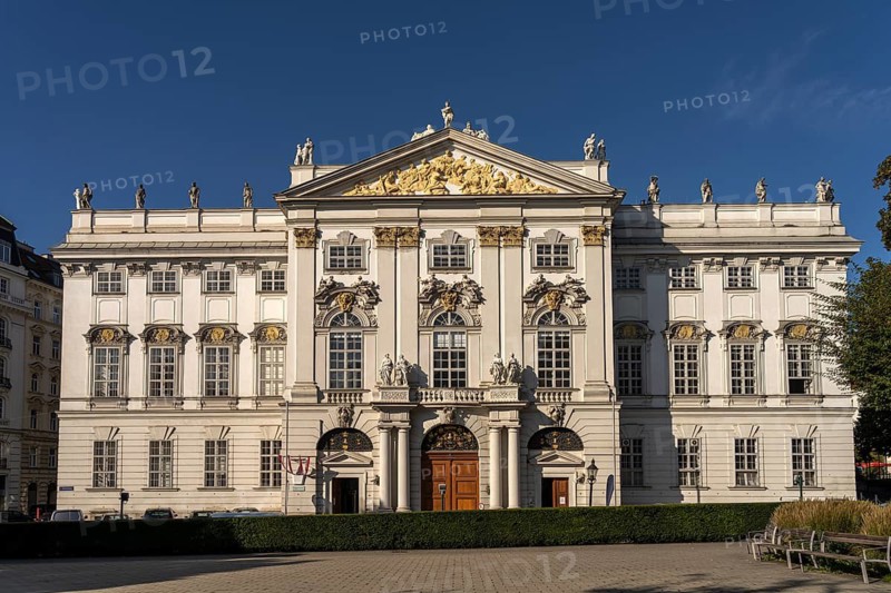 Palais Trautson on Museumstraße, seat of the Austrian Ministry of Justice in Vienna, Austria