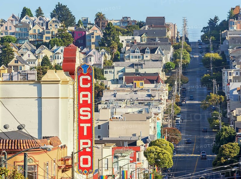 View of Castro district, San Francisco, California, USA