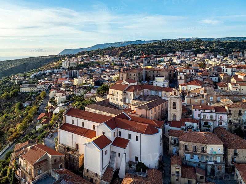 Nicotera from a drone, Vibo Valentia, Calabria, Italy