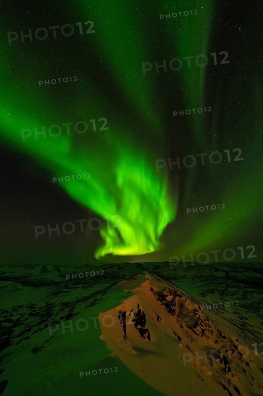 Northern Lights (Aurora borealis), Söröya, Finnmark, Norway, December 2018