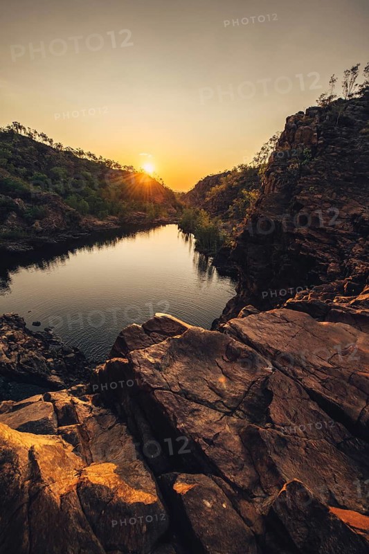 Sunrise Edith Falls in northern Australia, Australia