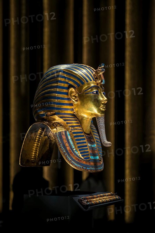 Pharaoh Tutankhamun's gold treasure, the Grand Egyptian Museum, Grand Egyptian Museum, GEM, Giza, Cairo, Egypt