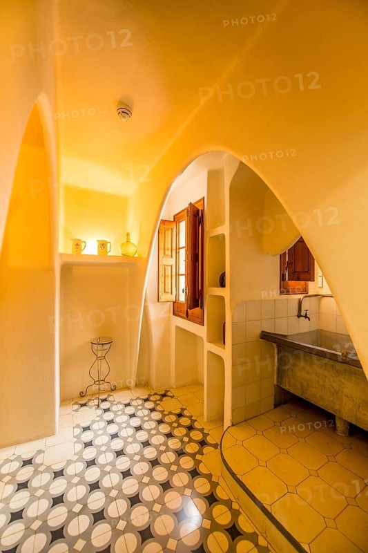 Interior of Casa Batllo modernism design by Antoni Gaudi, old town, barcelona, spain