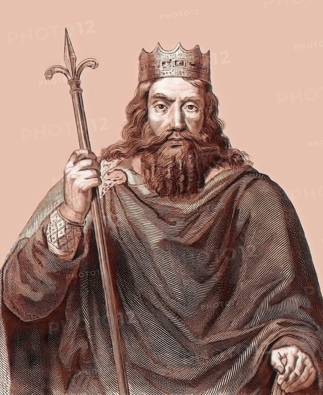 Clovis, Chlodovechus, Chlodwig I., Chlodowech, 466-511, King of the Franks of the Merovingian dynasty, digitally edited
