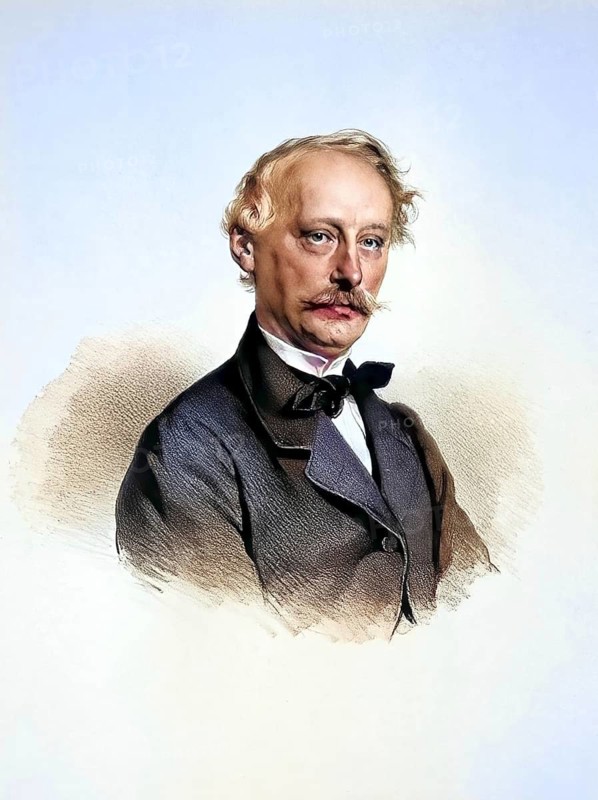 Wilhelm Freiherr von Pratobevera-Wiesborn, 1810-1862, physician, doctor, homeopath, Historical, digitally restored reproduction from a 19th century original, Record date not stated