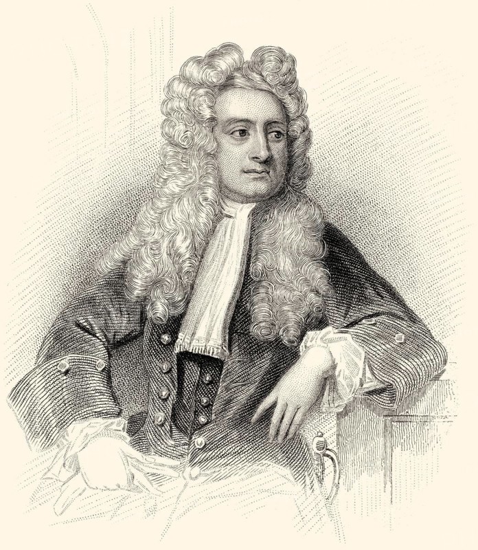 Sir Isaac Newton, 1642-1726, englischer Physiker und Mathematiker