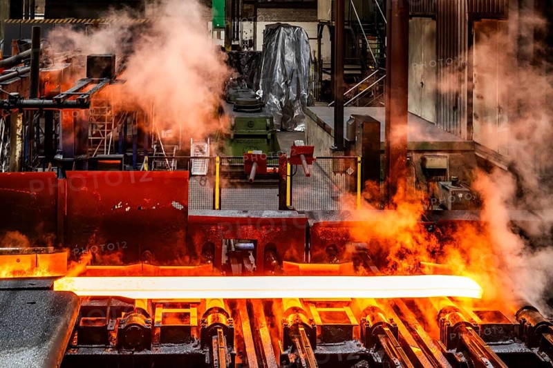 ThyssenKrupp hot rolling mill, transport of slab for reverse rolling, Hohenlimburg, Hagen, North Rhine-Westphalia, Germany