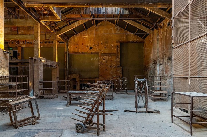 Abandoned factory building at Camp Les Milles, memorial and museum for the former internment camp and deportation camp for Jews and opposition figures in an abandoned brick factory, Les Milles, Aix-en-Provence, Bouches-du-Rhone, Provence, France