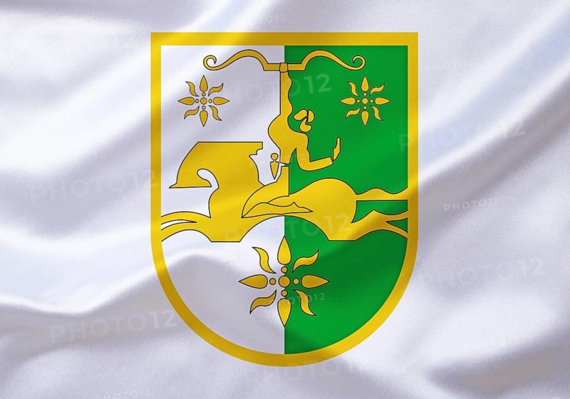 The coat of arms of Abkhazia, Caucasus, bordering the Black Sea, Studio