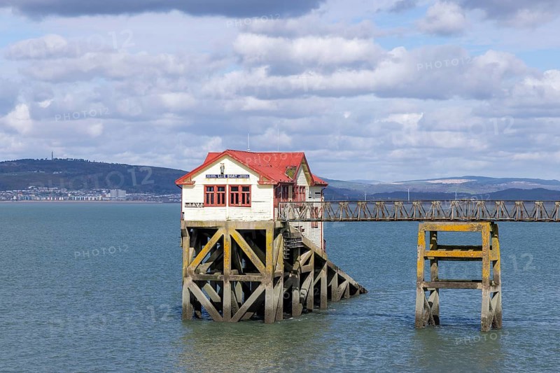 Boathouse, Rescue Station, Mumbles Head, Gower Peninsula, Swansea Bay, Wales, Great Britain