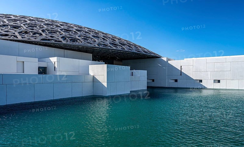 Louvre Abu Dhabi architecture, art museum by French architect Jean Nouvel, buildings on Saadiyat Island, Abu Dhabi, United Arab Emirates
