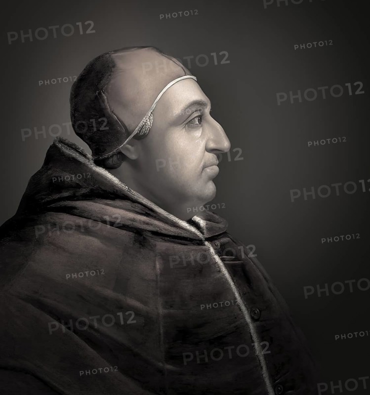 Pope Alexander VI, Alessandro VI, Alexandre VI, Alejandro VI, born Roderic Llançol i de Borja, c.?1431 – 1503, ruler of the Papal States from 1492 until his death in 1503, digitally edited after a painting by Cristofano dell'Altissimo