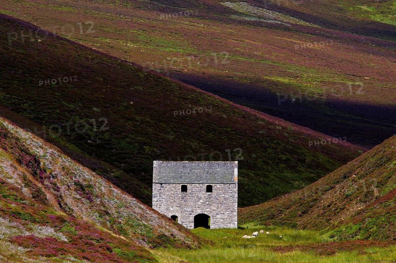 Europe, Scotland, Great Britain, England, landscape, CairnGorm Mountains, mountain group, abandoned house, Cairngorm Mountains