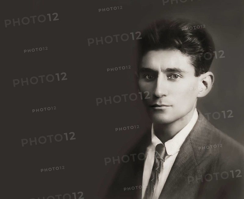 Portrait of Franz Kafka, 1883 – 1924, German-speaking Bohemian novelist, digitally edited according to a photograph taken in 1917