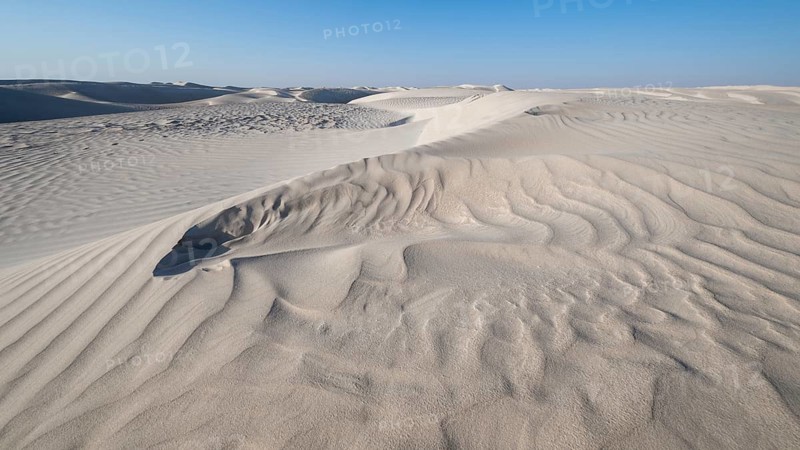 White sand dunes in the Khaluf Desert, Oman