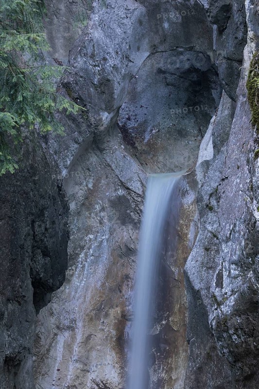 Heckenbach waterfall, The dripping eye of nature, Kochel am See, Bavaria, Germany