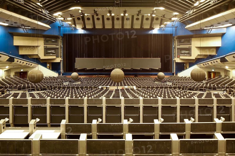 View of the vacant ICC, International Congress Center Berlin. The ICC has been added to the Berlin List of Monuments. The Berlin Senate has provided 200 million euros for the restructuring. The total modernization is estimated at least 500 million euros, Berlin, Berlin, Germany