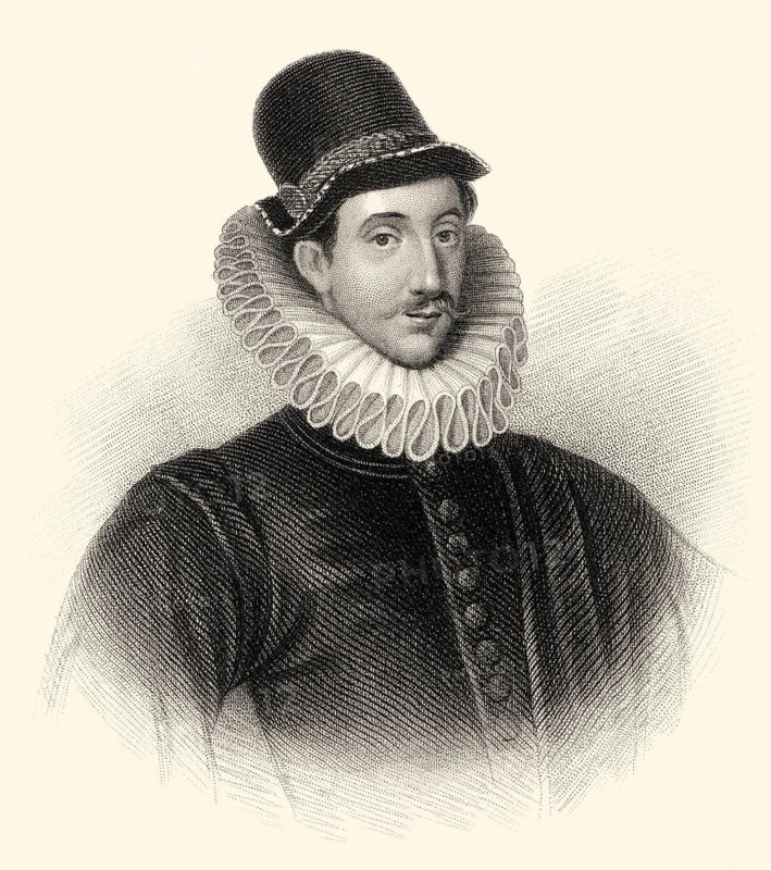 Sir Fulke Greville, 1. Baron Brooke, de jure 13. Baron Latimer und 5. Baron Willoughby de Broke, 1554-1628, ein elisabethanischer Dichter, Dramatiker und Staatsmann
