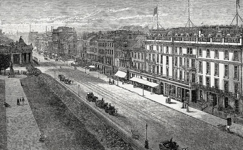 Pinces Street, looking west, Edinburgh, Scotland, 19th century