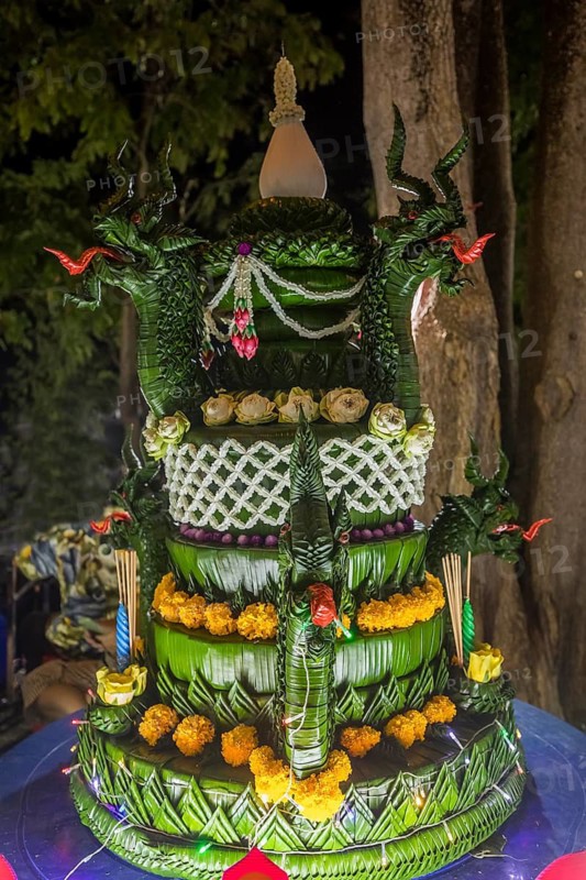 Raft for the festival of lights Loi Krathong, Ubon Ratchathani, Thailand