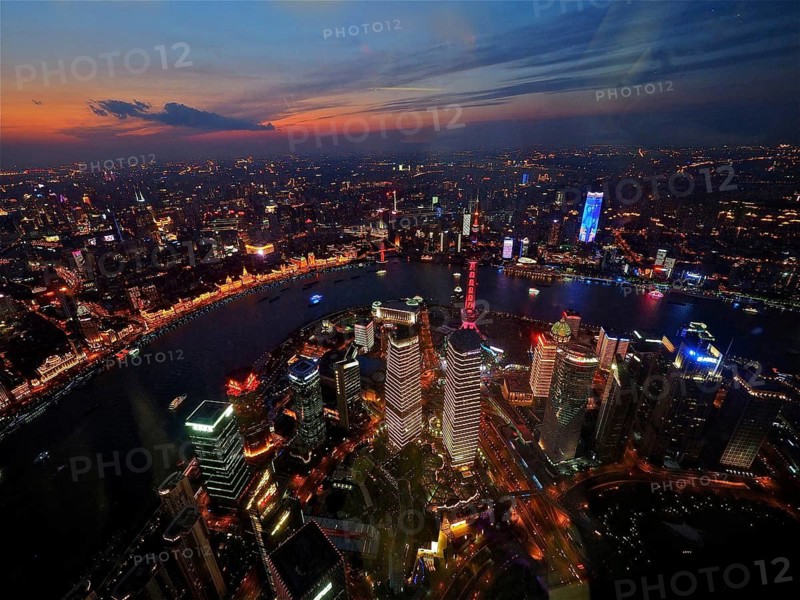 China Shanghai by night