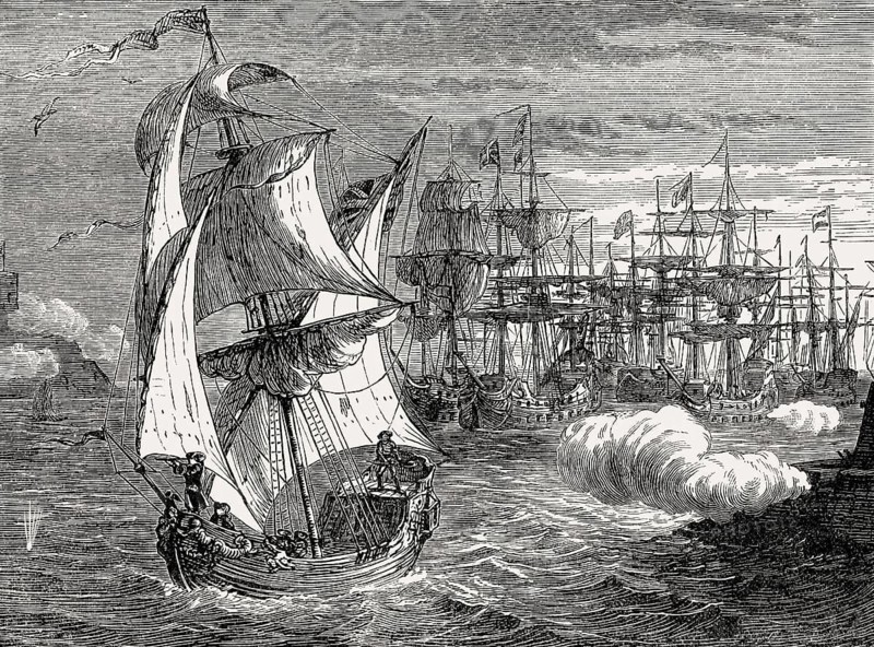 The Battle of Camaret, 18 June 1694, Nine Years' War, From British Battles on Land and Sea, by James Grant