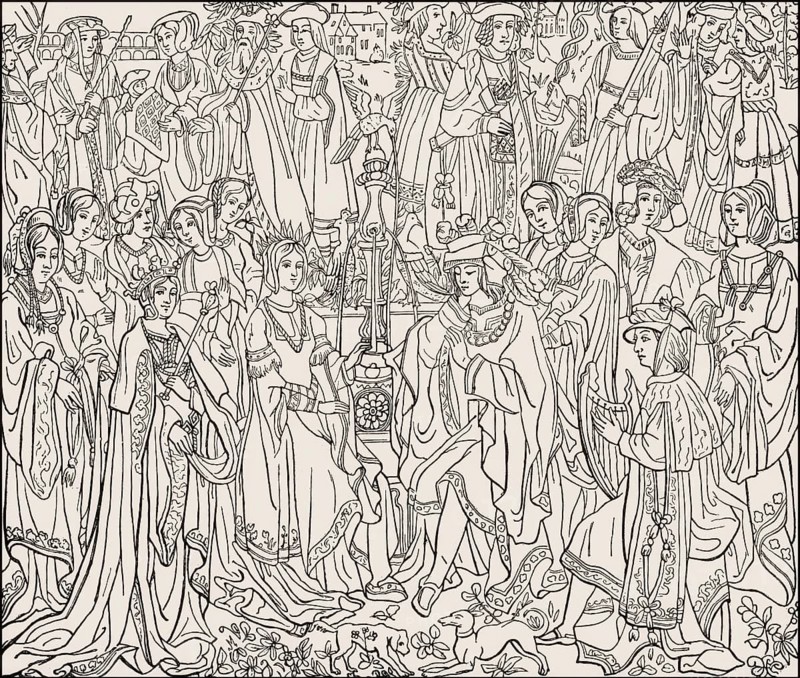 The marriage of Louis XII with Anne of Brittany, tapestry of the 15th century