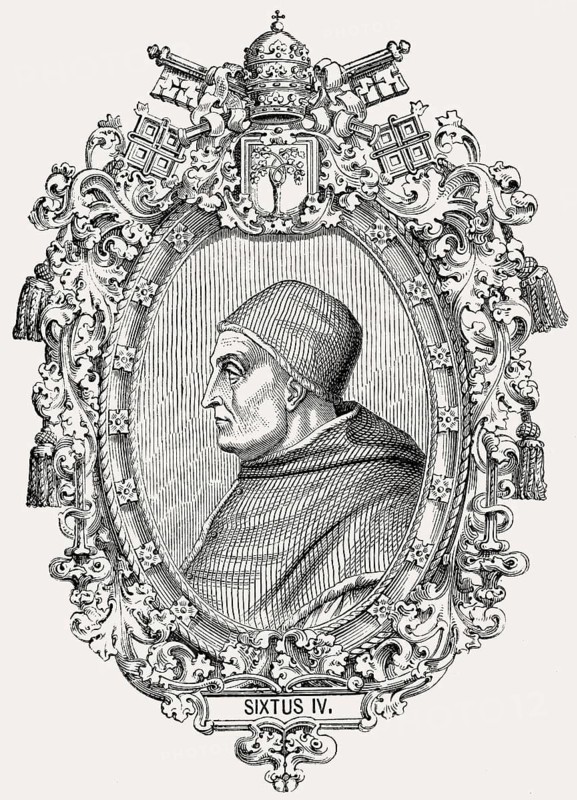 Pope Sixtus IV, 1414 –1484, born Francesco della Rovere, Pope from 1471 to his death
