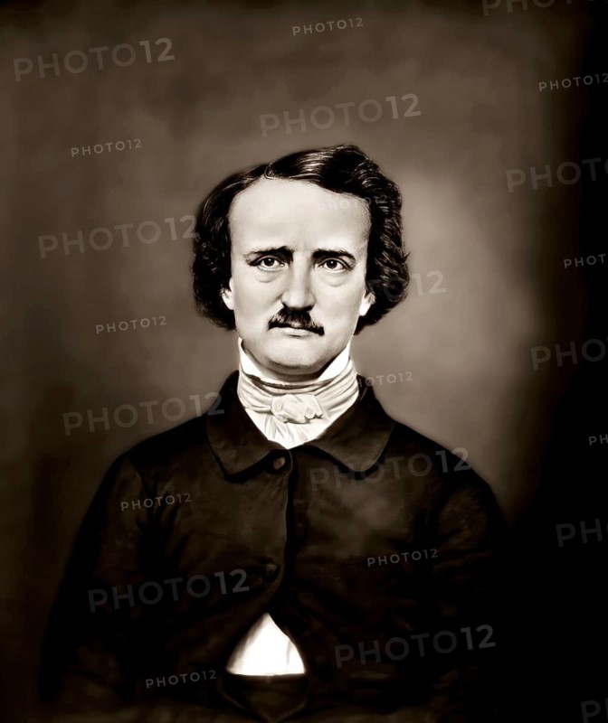 Portrait of Edgar Allan Poe, 1809 – 1849, American writer, digitally edited according to a photograph