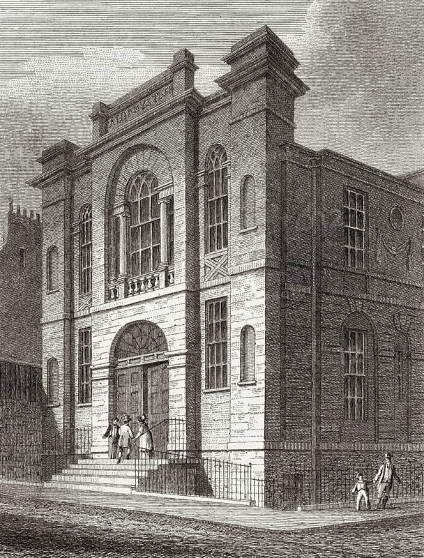 St Mary's Free Church, Albany Street, Edinburgh, Scotland, 19th century, Views in Edinburgh by J. & H. S. Storer, 1820