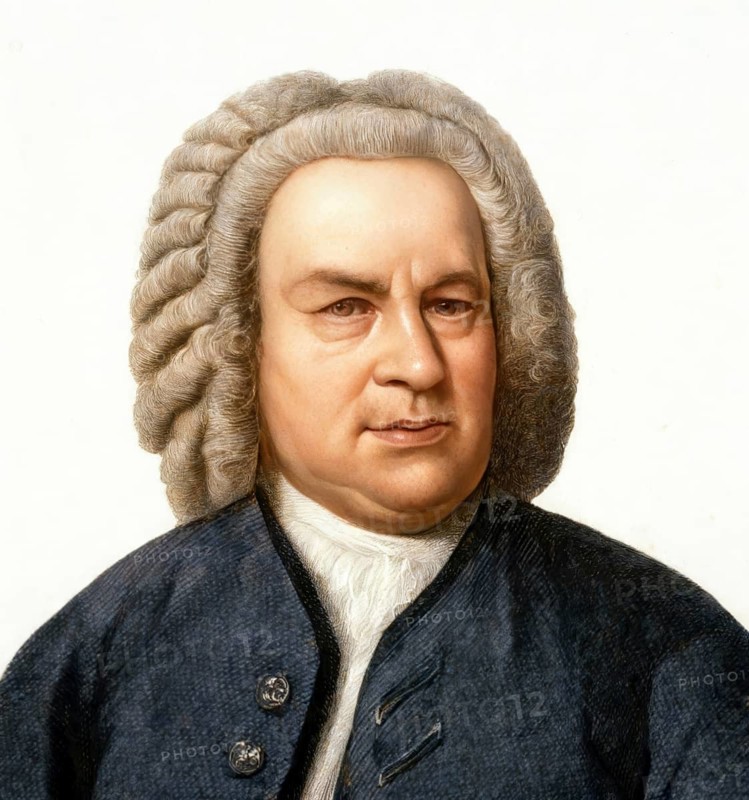 Johann Sebastian Bach, 1685 - 1750, German composer, digital edited