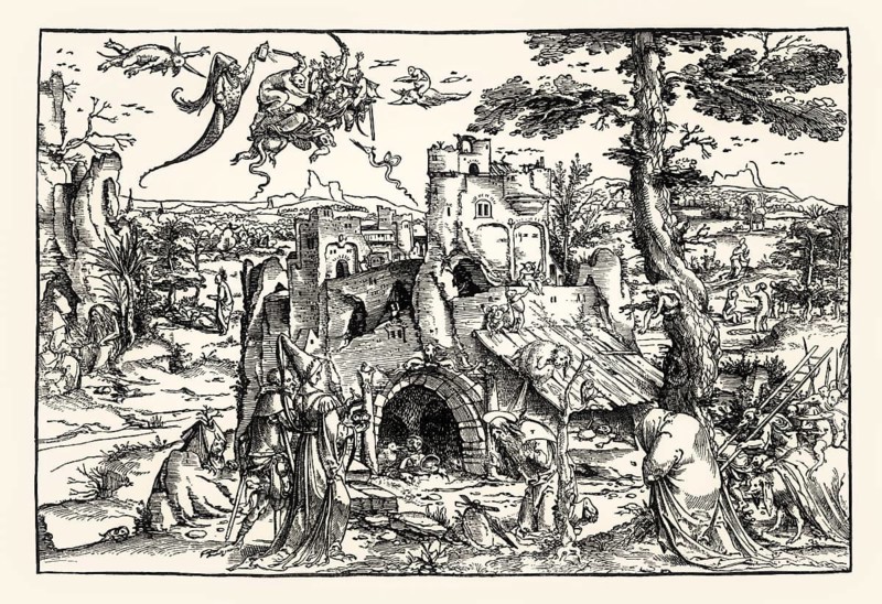 The Temptation of Saint Anthony, 16th century, by Hieronymus Bosch, facsimile of the 19th century