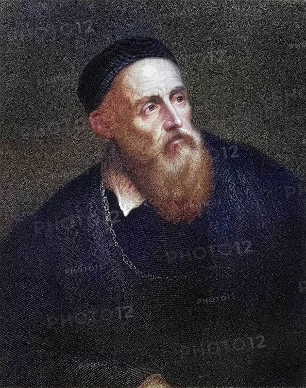 Titian Tiziano Vecelli or Tiziano Vecellio c. 148890-1576, Italian painter. From the book Gallery of Portraits, published in 1833, Historic, digitally restored reproduction from a 19th century original, Record date not stated
