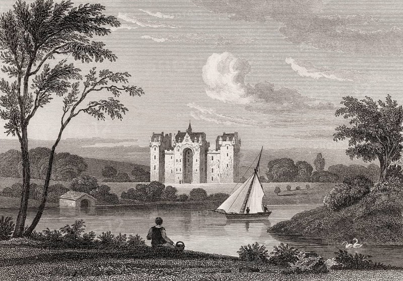 Fyvie Castle Fyvie, near Turriff, Aberdeenshire, Scotland, 19th century, from Modern Athens by Th. H. Shepherd